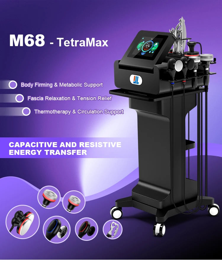 Upgrade 448KHZ RF Tecar Therapy RET CET Diathermy Fat Removal Machine Anti-Cellulite Relieve Pain Home Appliance Muscle Massager