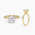 14k Gold Ring 1 Carat D Color Vs1 Vvs2 Lab Diamond Solitaire Diamond Yellow White Rose Gold Engagement Rings