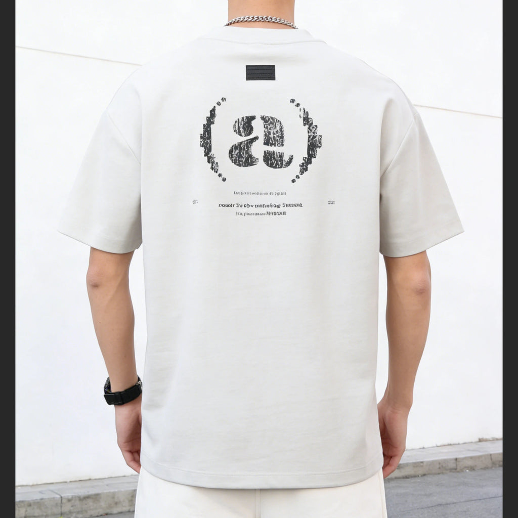 High Quality Men's Polyester/Cotton Hip Hop Casual Short Sleeve T-shirt Letter Pattern Logo Breathable Anti-Wrinkle Quick Dry