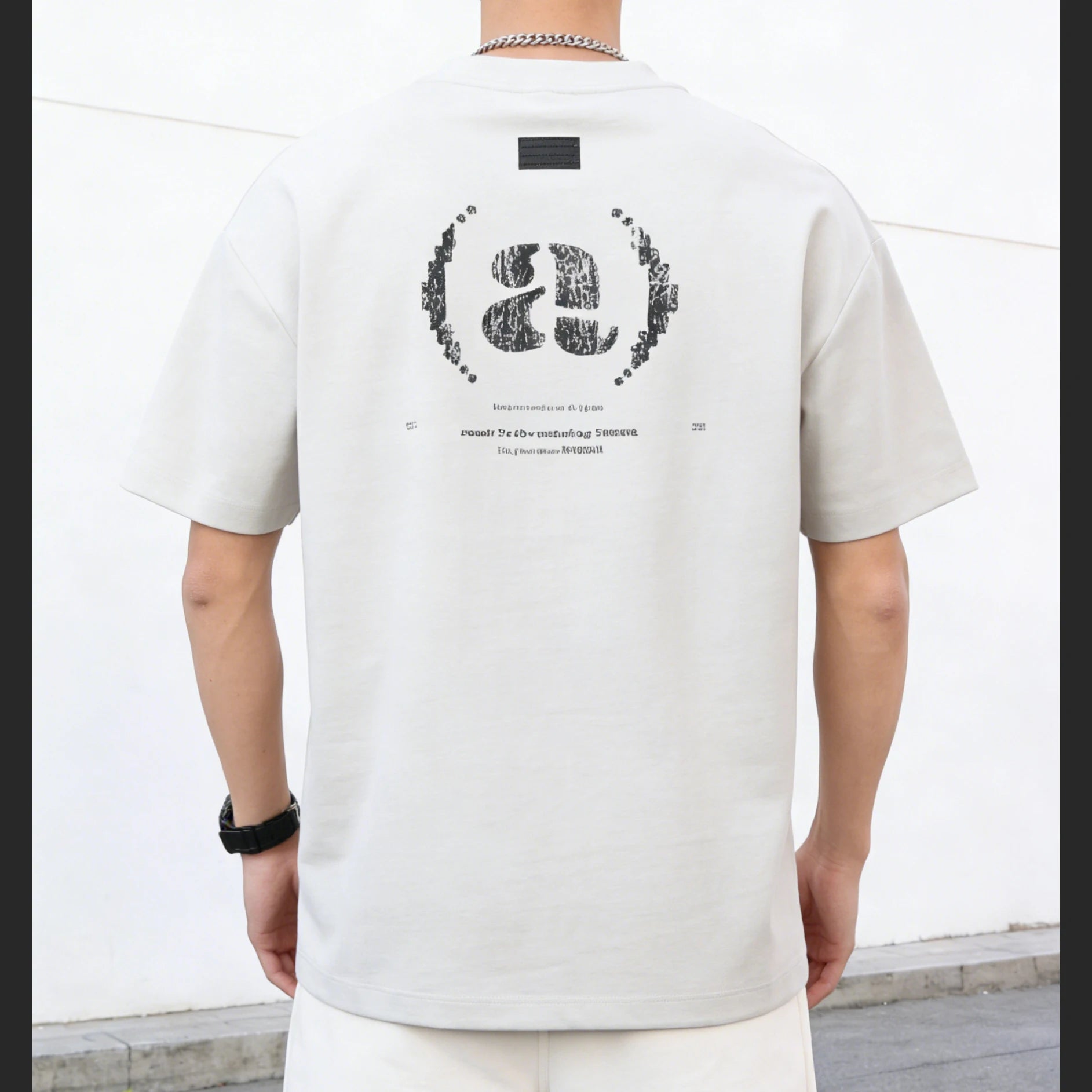 High Quality Men's Polyester/Cotton Hip Hop Casual Short Sleeve T-shirt Letter Pattern Logo Breathable Anti-Wrinkle Quick Dry