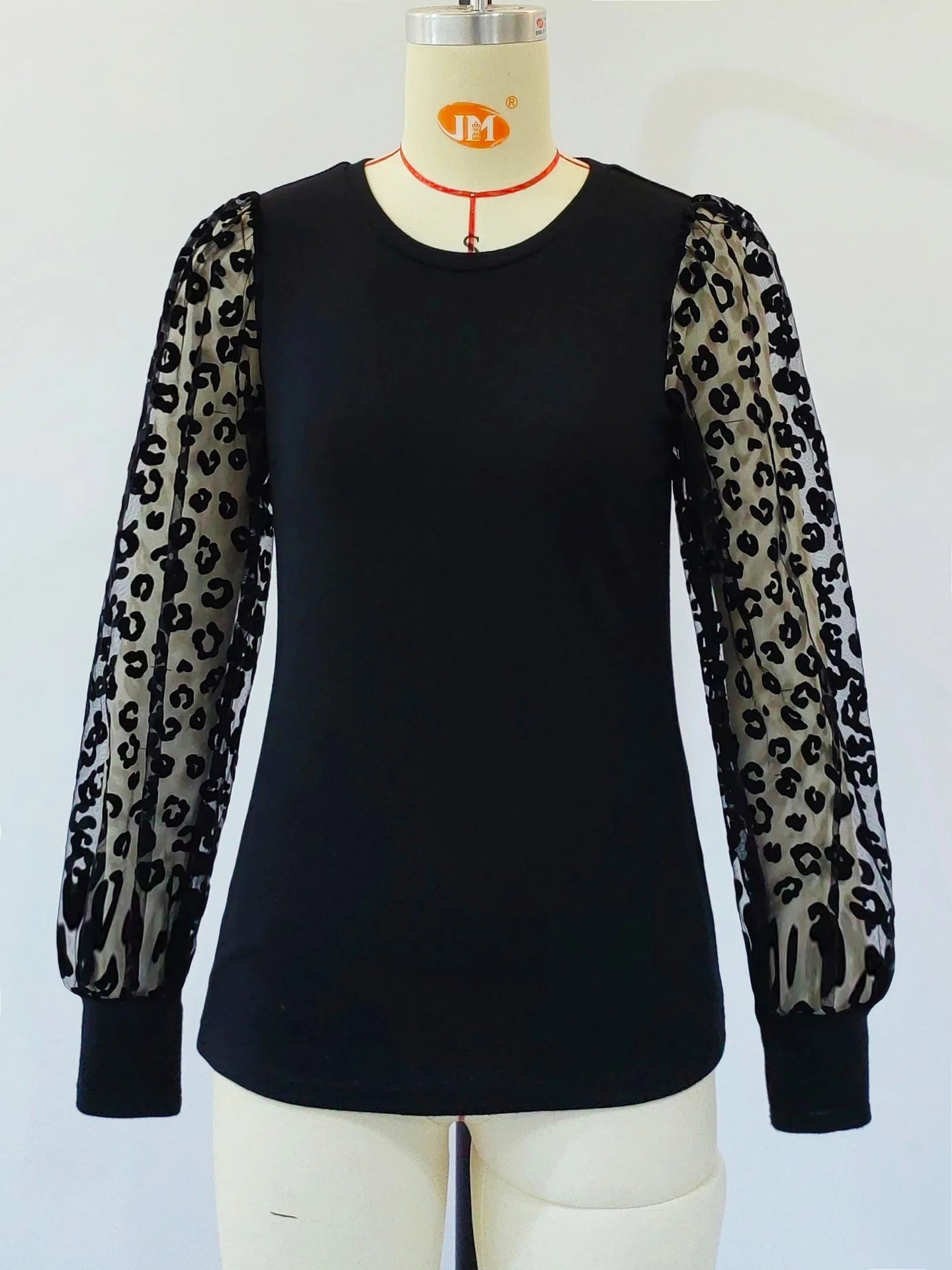 Women Shirts Summer Spring Slim Fit Blocking Mesh Long Sleeve Top Women's T-shirts Casual T-shirt
