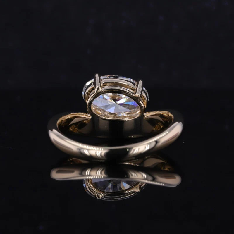 Lab Diamond Jewelry Fine Rings 14k Gold Igi Certified 3CT Oval Lab Created Grown Diamond Wedding Engagement Lab Diamond Ring