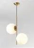 Art Deco Milk White Glass Ball Led European Restaurant Bedroom Chandelier