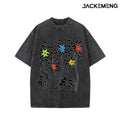 Oversized Vintage Tropical Streetwear Print Tshirt USA Stock Wholesale Y2K Casual Tee