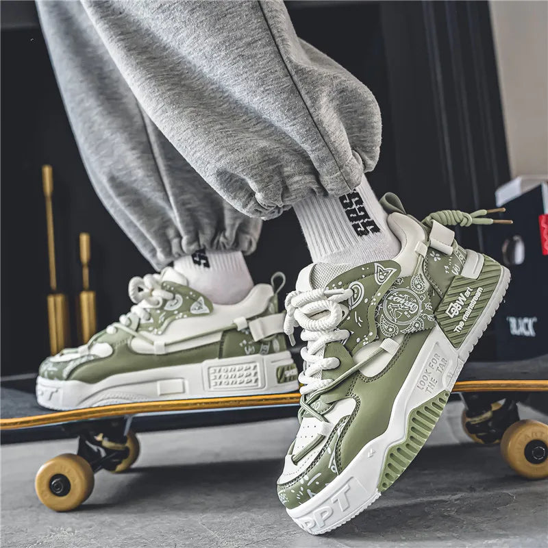 Fashion New Style Skateboarding Shoes Men Casual Fashion Chunky Sneakers