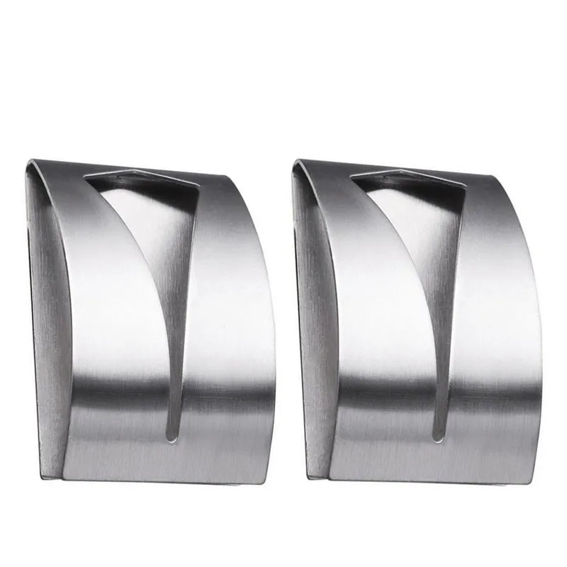 1/2Pcs Stainless Steel Towel Holder Hook Self Adhesive Clip Bathroom Cloth Hanger Household Wall Mounted Towel Rack Storage