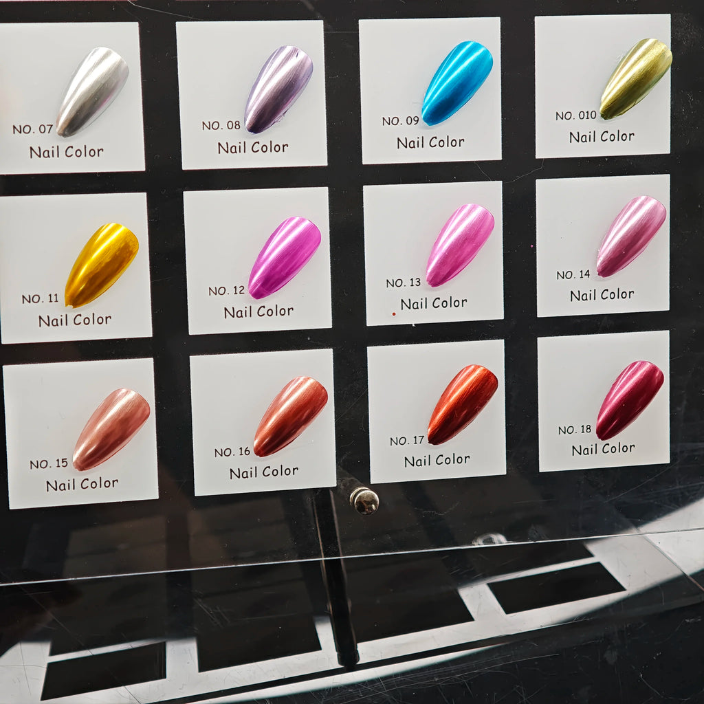 New Fantasy OEM Private Label Metallic Air Dry Nail Polish 12 Colors Set Vegan Attractive Regular Mirror Effect Nail Lacquer Kit