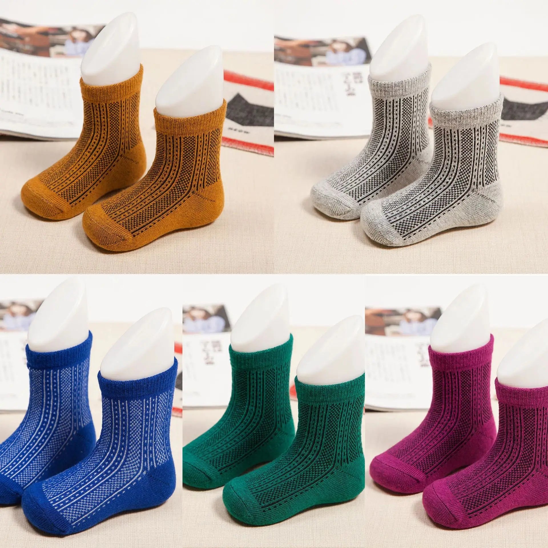 5 Pairs/Lot Toddler Socks Newborn Baby Soft Prewalker Spring Cotton Girl Kids Autumn Infant Cartoon Striped Print Sock 0-12Y