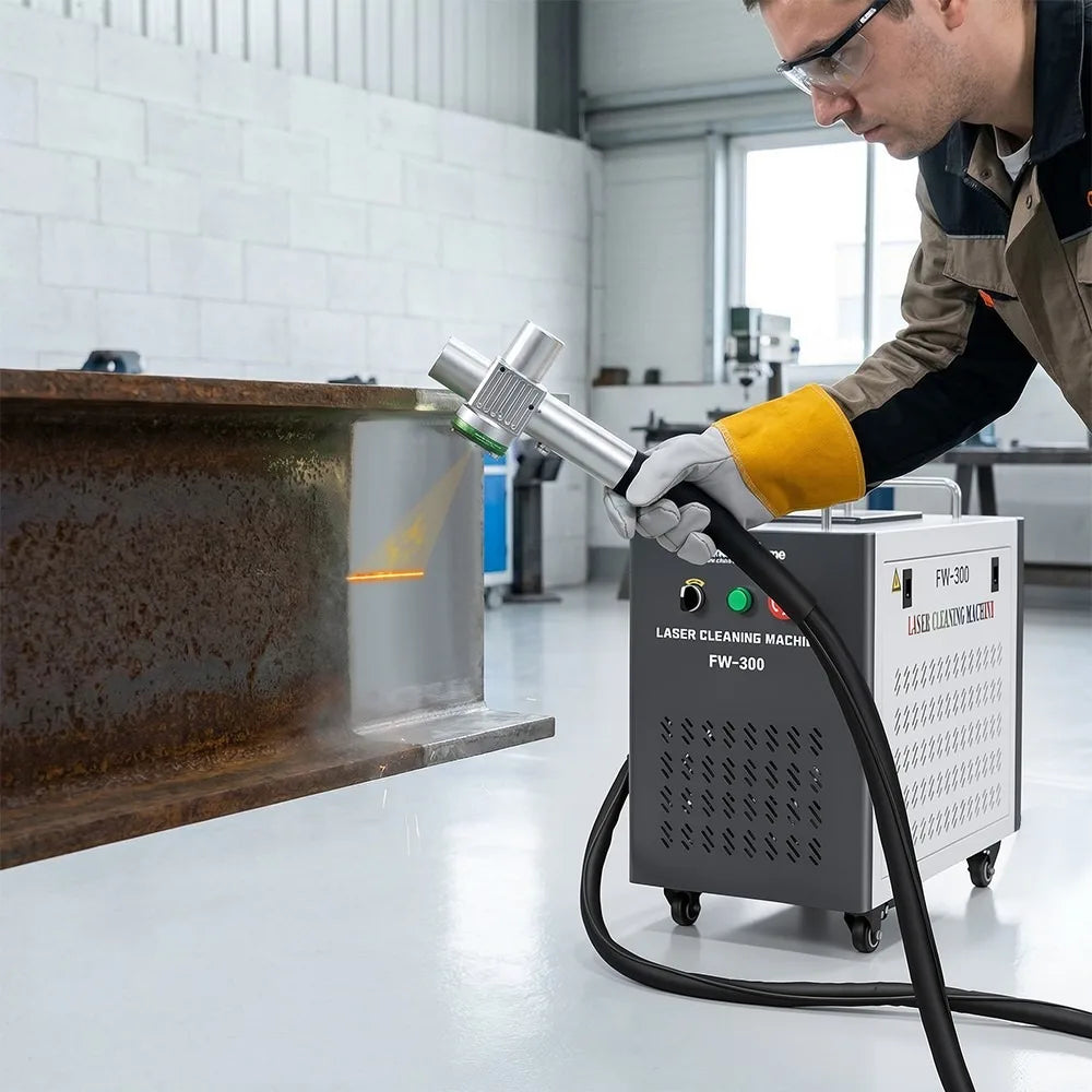 Scotle EU Warehouse 300W Air-cooled JPT 2mj 5mj 15mj Pulsed Laser Cleaning Machine Cleaner for Metal Wood Clean Oil/Paint Remove