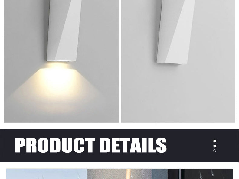 Outdoor LED Wall Lamp 6W 10W IP65 Waterproof Aluminum Wall Lights Porch Garden Fence Indoor Modern Nordic Sconce Lamps AC85-265V