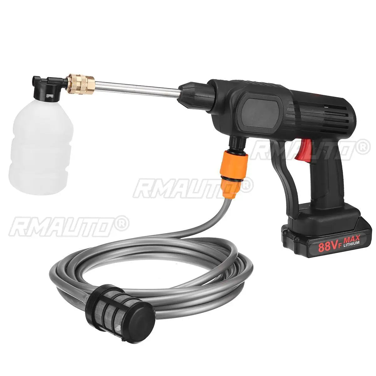 60Bar 1500W Cordless High Pressure Car Washer Rechargeable Car Wash Gun Electric Water Gun Foam Machine for Makita 18V Battery