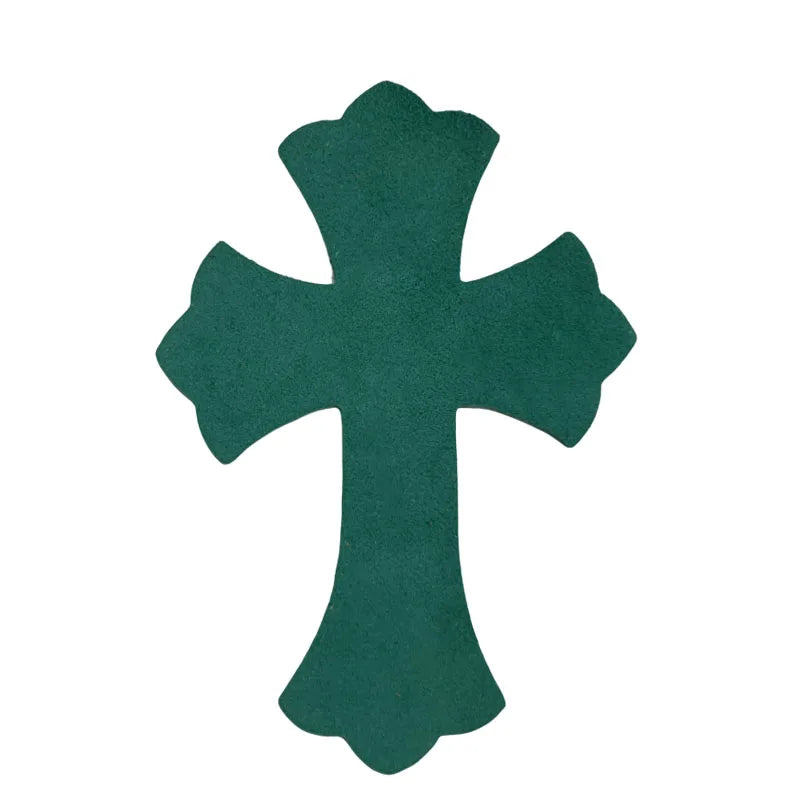 4.5*6.5cm Sheepskin Leather Patch With Cross Shaped Leather Label Genuine Leather DIY With Multiple Colors-106-182