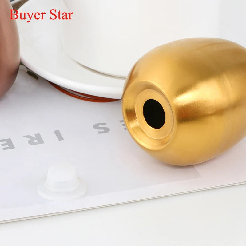 Gold Egg shape Spice Jar Set Stainless Steel Spice Tins Spice Storage Container kitchen Seasoning Sprays Tools Pepper Shakers