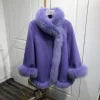 White fox Fur Trim Woolen Overcoat Female Winter Thick Clothes Long High-end Slim Cashmere Coat With Fox Fur Collar Cuffs