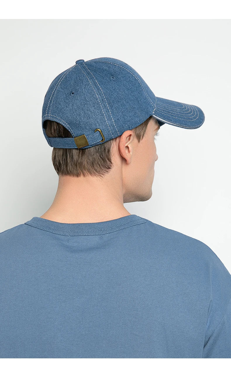 Denim Fabric Baseball Cap Fashion Long Brim Sun Hat