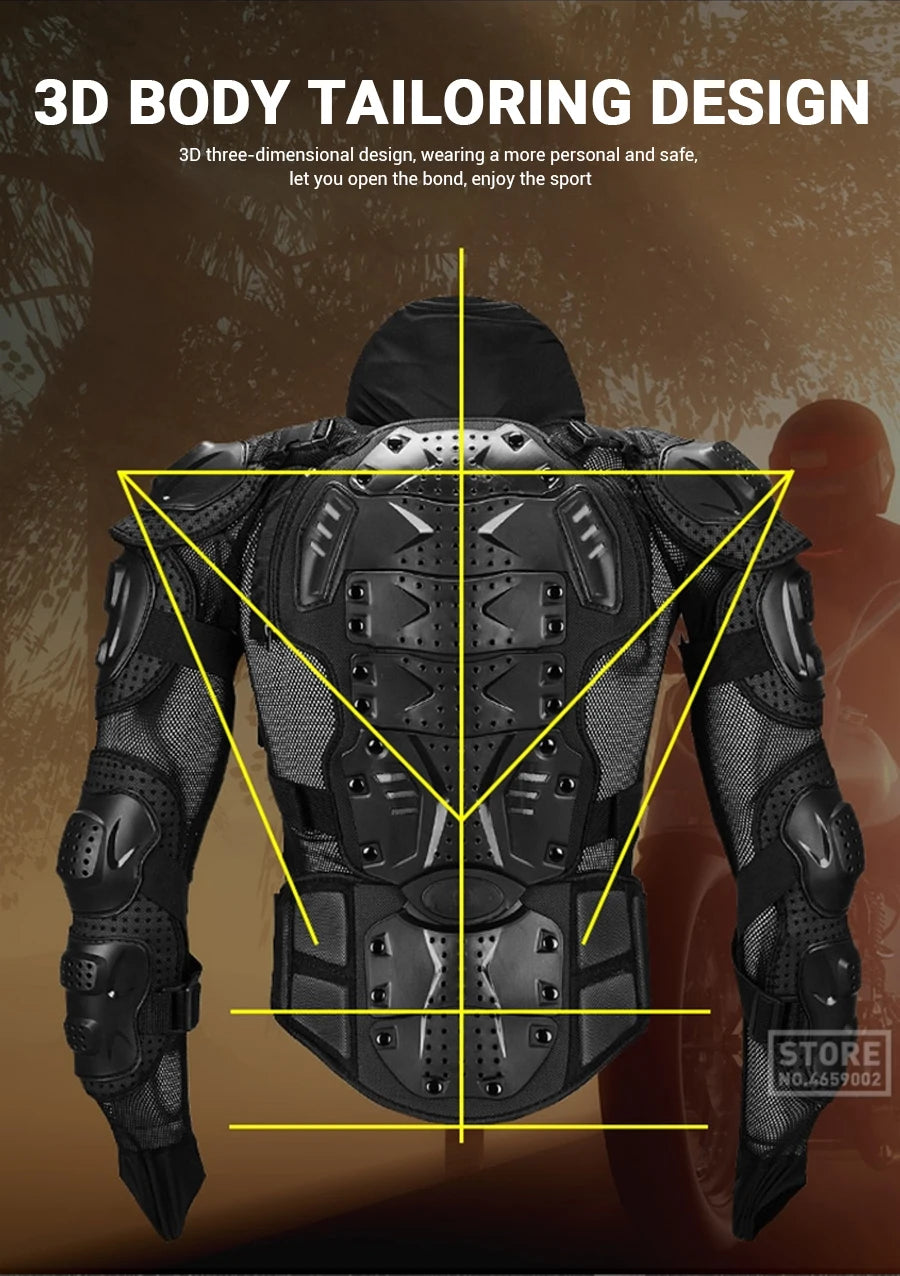 HEROBIKER Motorcycle Jacket Men Full Body Armor Motorcycle Motocross Racing Moto Armor Riding Motorbike Protection Size S-5XL