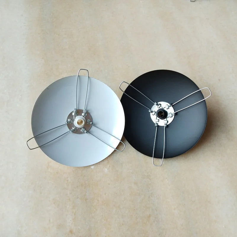 2pcs/lot  lamp base tray Metal cap arc cover flying saucer+2 forks/3 forks fixing spring+cable grips  lighting accessories