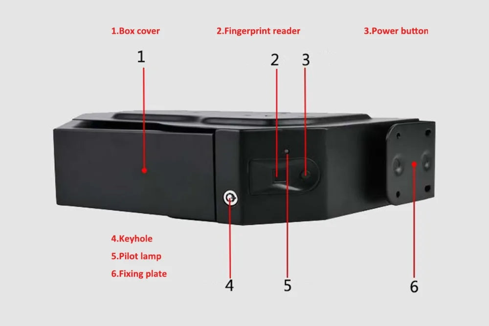 Fingerprint/Password Gun Safes Pistol Safe Box Steel Gun Box Security Guns Fingerprint Password Unlock Anti-Burglary With Keys