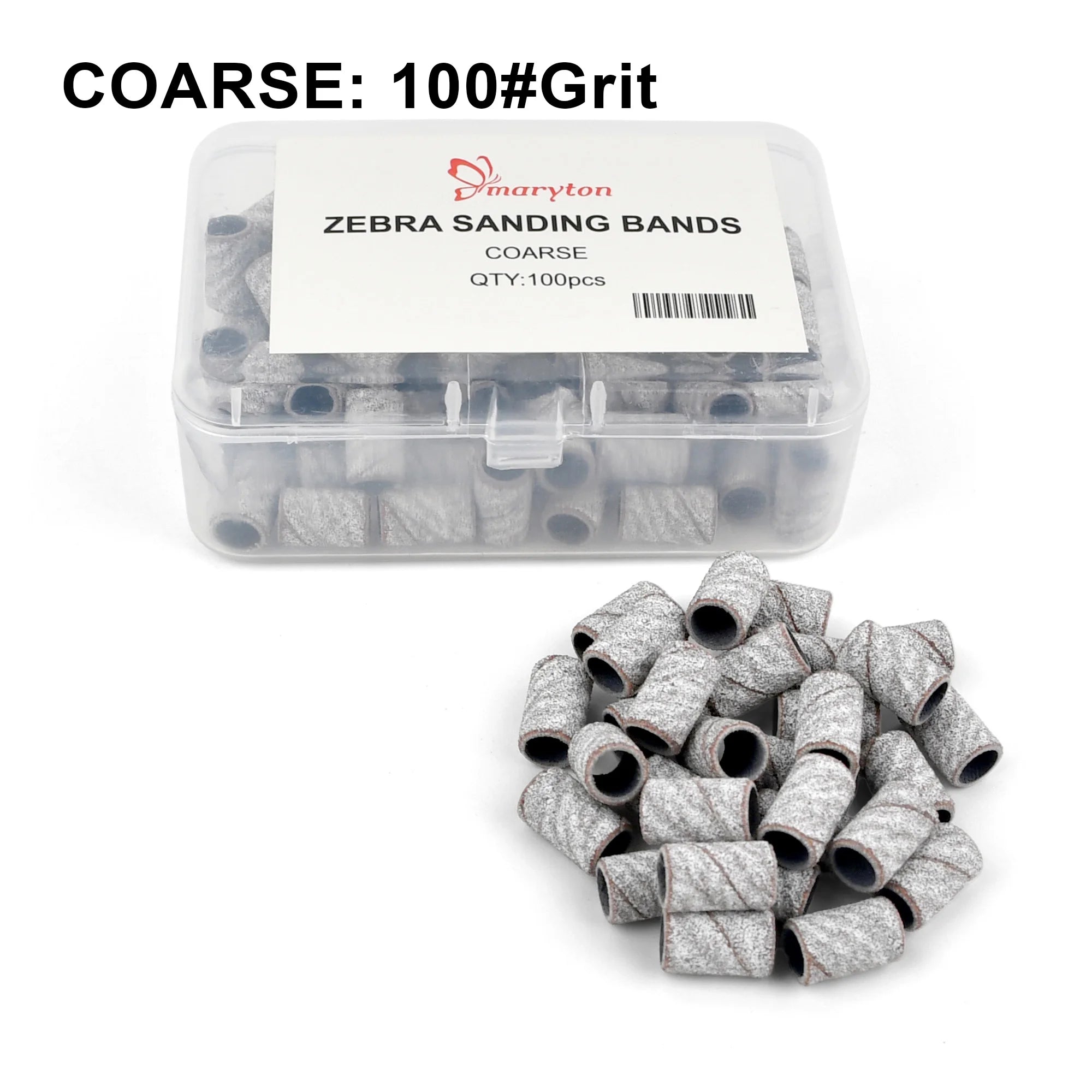 USA Free Shipping 5000Pcs/Carton 6.3mm Nail Drill Bits Sets Manicure Tools Zebra Sanding Bands Kits for Nail Beauty Salon