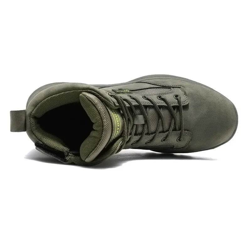 Men's Mountaineering Boots Outdoor Hiking & Trekking Backpacking Shoes High-top Lace up Tooling Work & Safety Tactical Boot