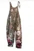 S-3XL Summer Women's New Sweet Small Fresh Print Retro Wide Leg Jumpsuit Printed Floral Cami Jumpsuit