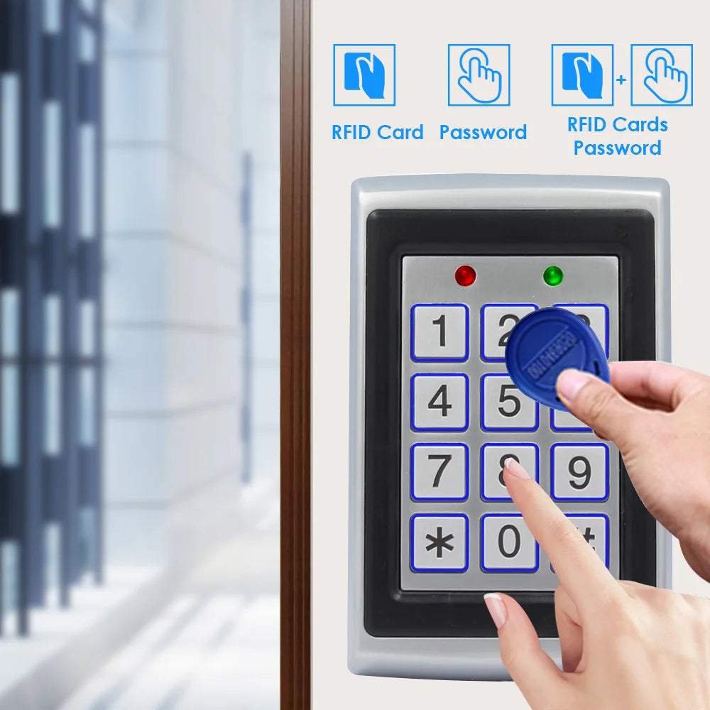 Standalone Access Control Keypad 125KHZ RFID Card  Smart Door Lock Access Controller