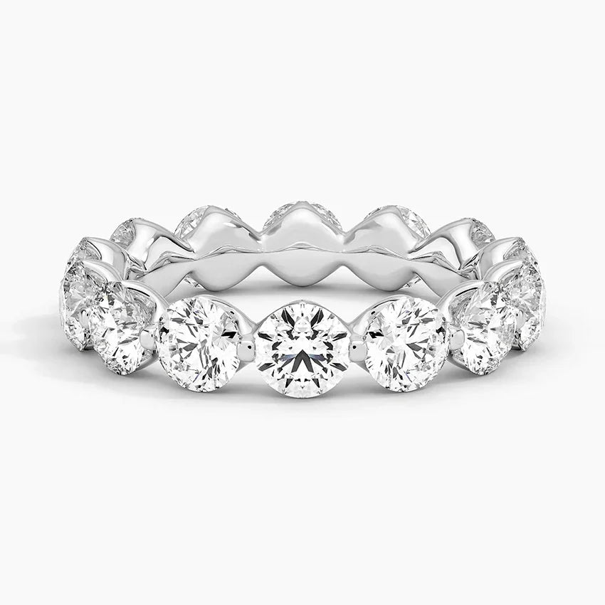 Elegant 925 Silver Moissanite Diamond Engagement Wedding Eternity Ring Premium Craftsmanship for Sparkling Luxurious Look Unisex