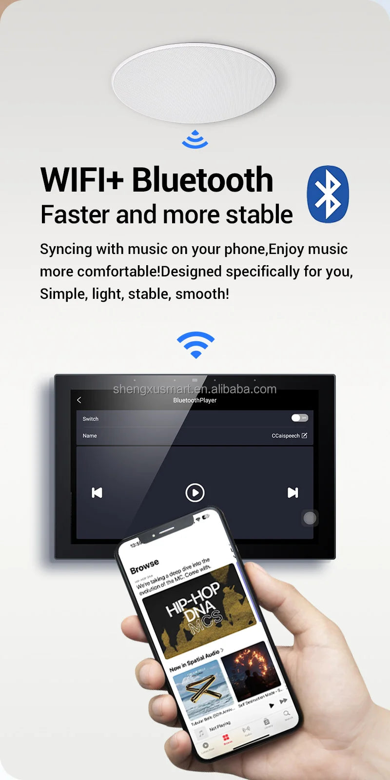 10-Inch Smart Home Control System for Hotel Music Background Android Operated Wifi Wall Amplifier Home Automation Control Panel
