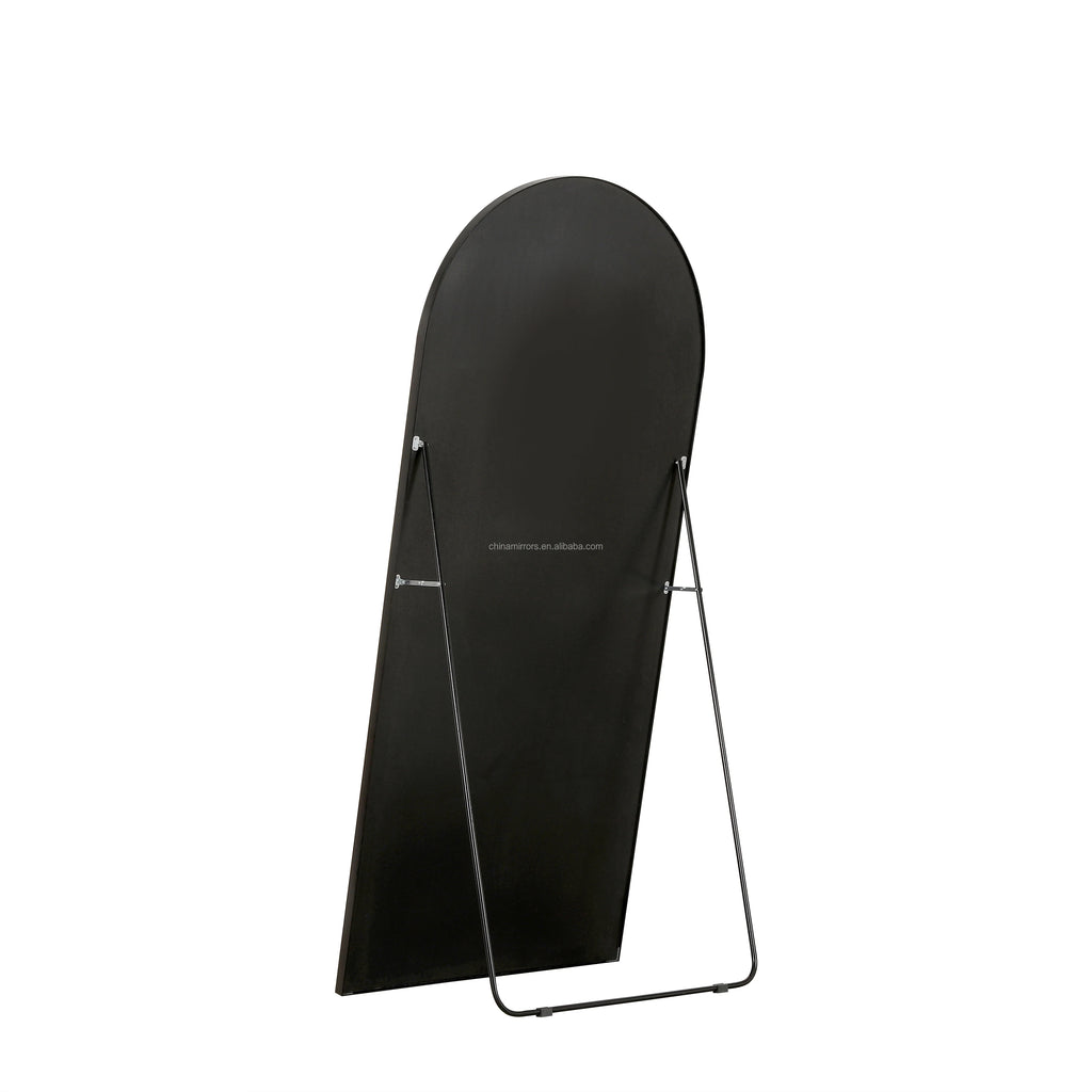 Large Full-Length Floor Mirror with 4mm Thickness Full Body Decorative Wall Arch Metal Frame Furniture for Wedding Occasions