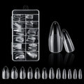 120PCS Acrylic Short False Tips Nail Transparent Frosted Square Oval Almond Ballet Wearable Matte High Toughness Manicure Tip