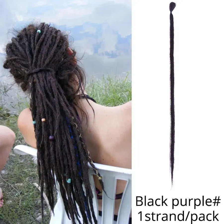 20"36Inch 5Strands Handmade Dreadlocks Extensions Ombre Synthetic Dreads Dreadlocks Twist Braiding Hair Reggae Dreads Braids 