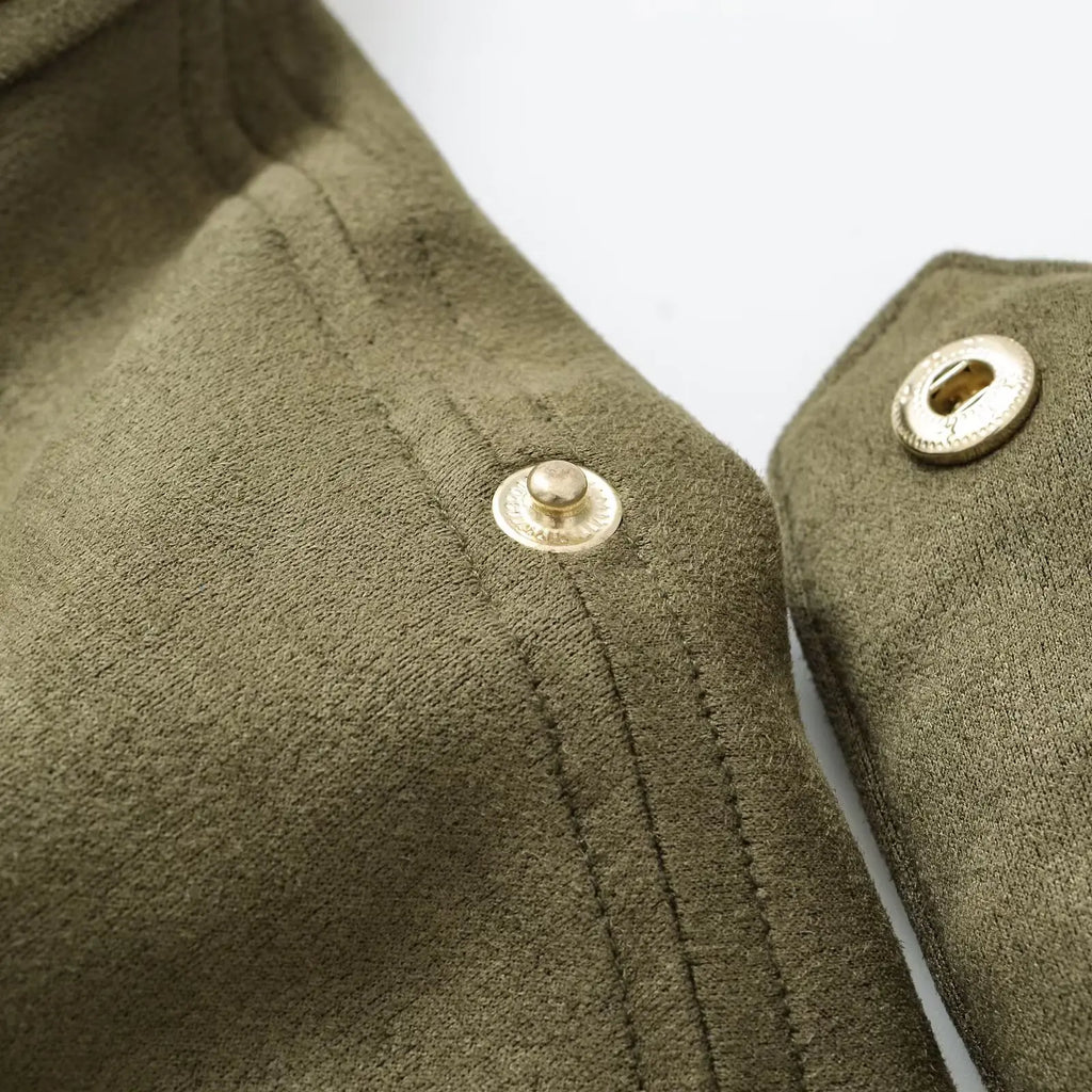 PB&ZA European and American cross-border women's clothing wholesale, women's suede textured lapel bomber jacket
