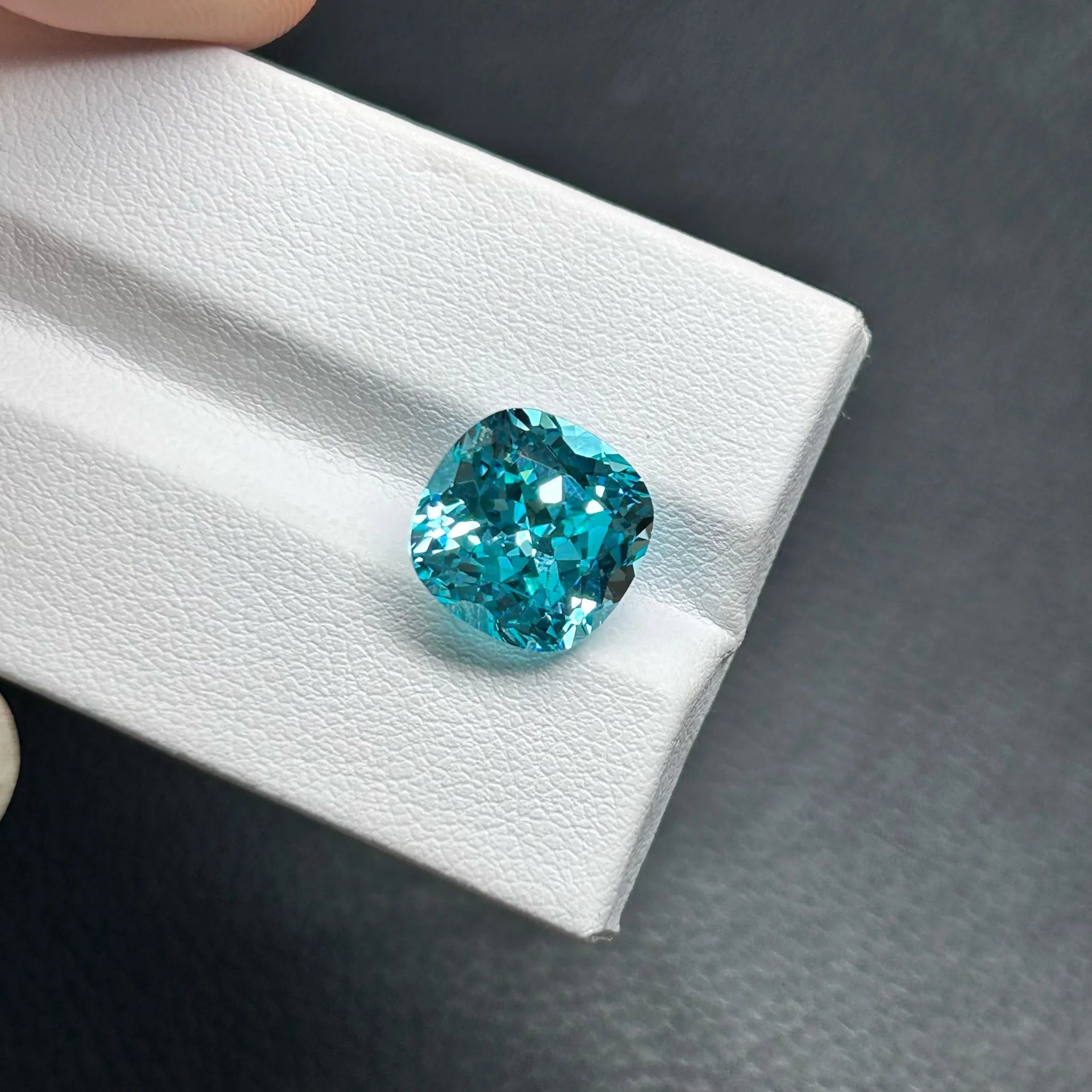 Blue Paraiba Loose Gemstone Cushion Cut Paraiba Lab Created Stone for Rings Jewelry