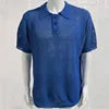 European and American Collar Sweater Men's Thin Hollow Slim Fit Short Sleeved Knitted Summer New Men's Clothing Top Short Sleeve