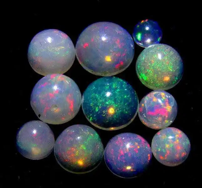 Ethiopian Synthetic Opal Brilliant Cut Cabochon Loose Gemstone Jewelry Making 20-45mm Color Play/Fire Certified Third Party