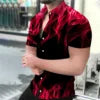 Wholesale Flower Hawaiian Casual New Men's Fashion Beach Summer Printed Short-sleeved Men Shirt