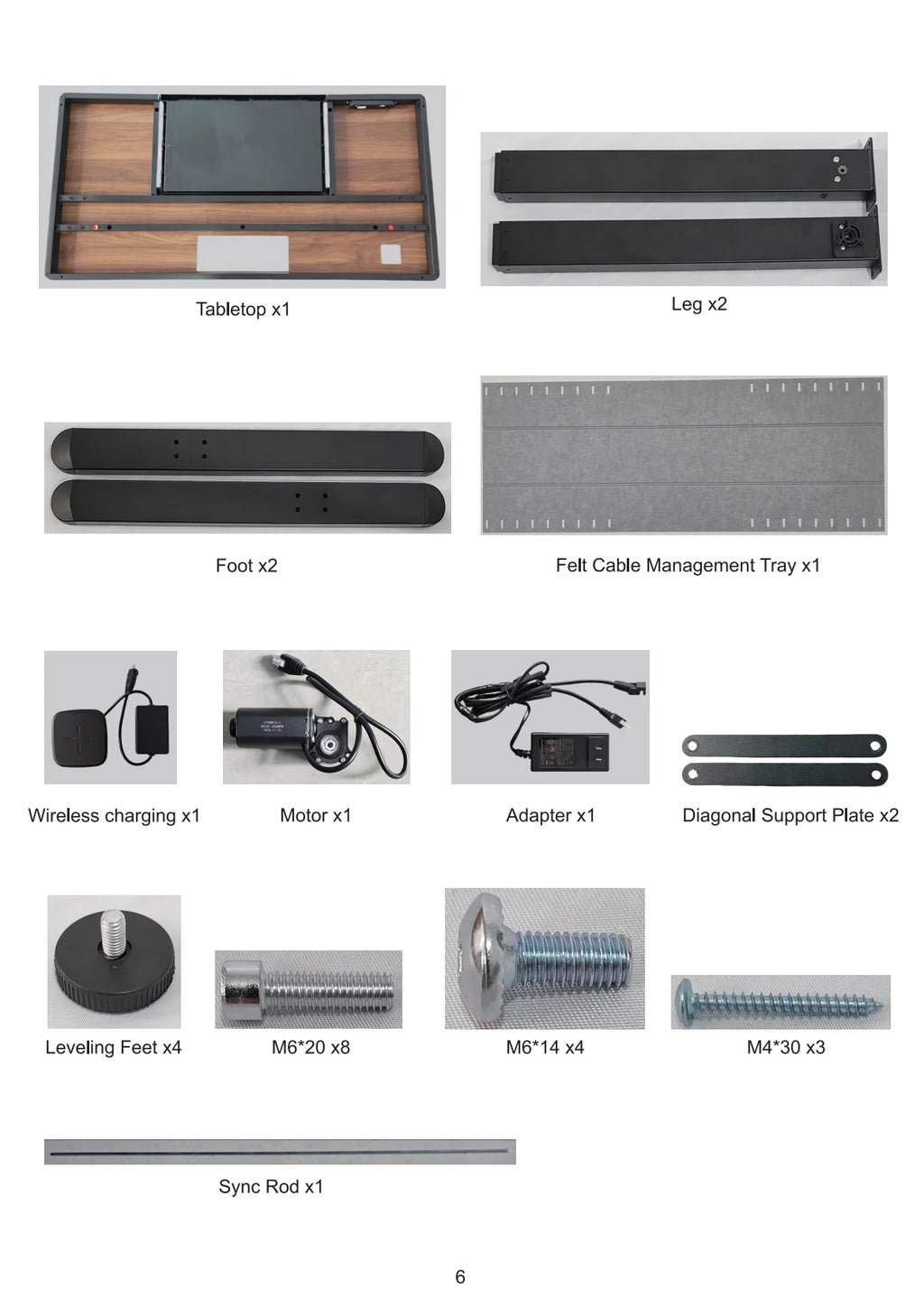 Ready to Ship Standing Desk with Drawer Wireless Charging Cable Management, Height Adjustable Desk in USA Warehouse