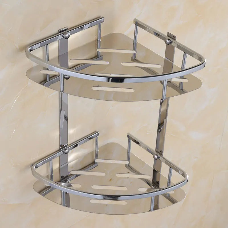 European Antique Blue and White Porcelain Chrome Finish Bathroom Hardware Set Silver&Crystal Towel Rack Bar Hook Basket Rack 5