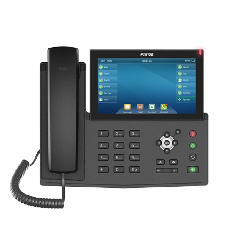 China Factory 7 Inch Screen Enterprise IP Phone Elegant Designed with Cutting-edge Telephony WIFI BT 20line Fanvil X7 Sip Phone