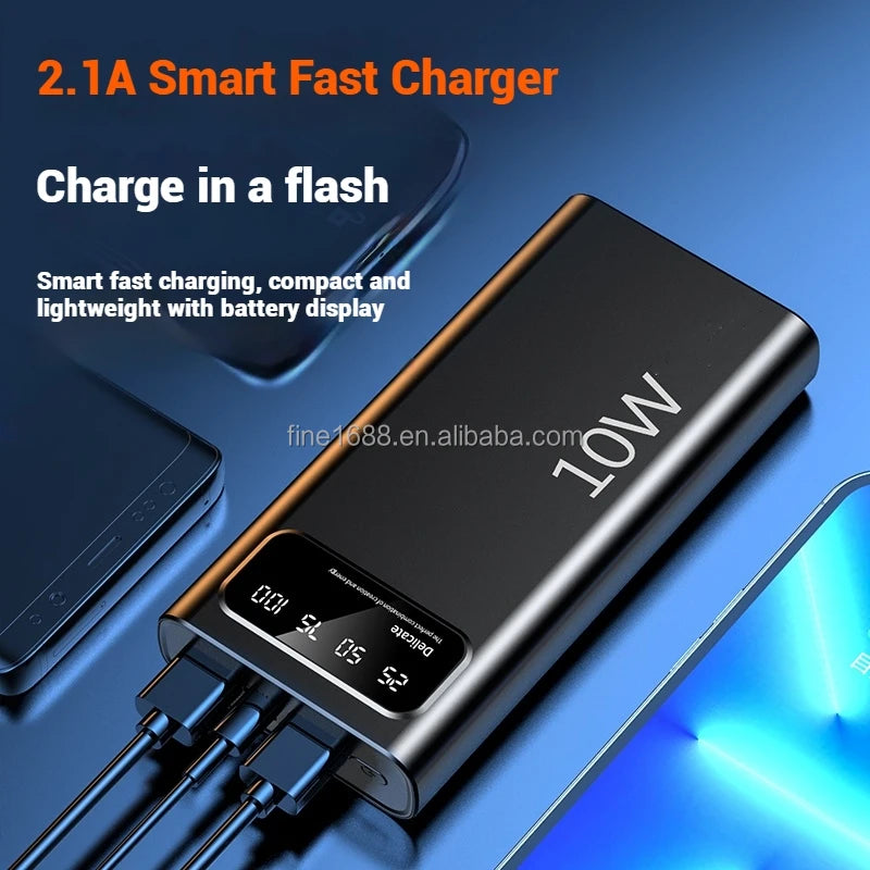 High Quality 20000mAh Ultra Slim Power Bank with LED Display Type-C Output 10W Fast Charging