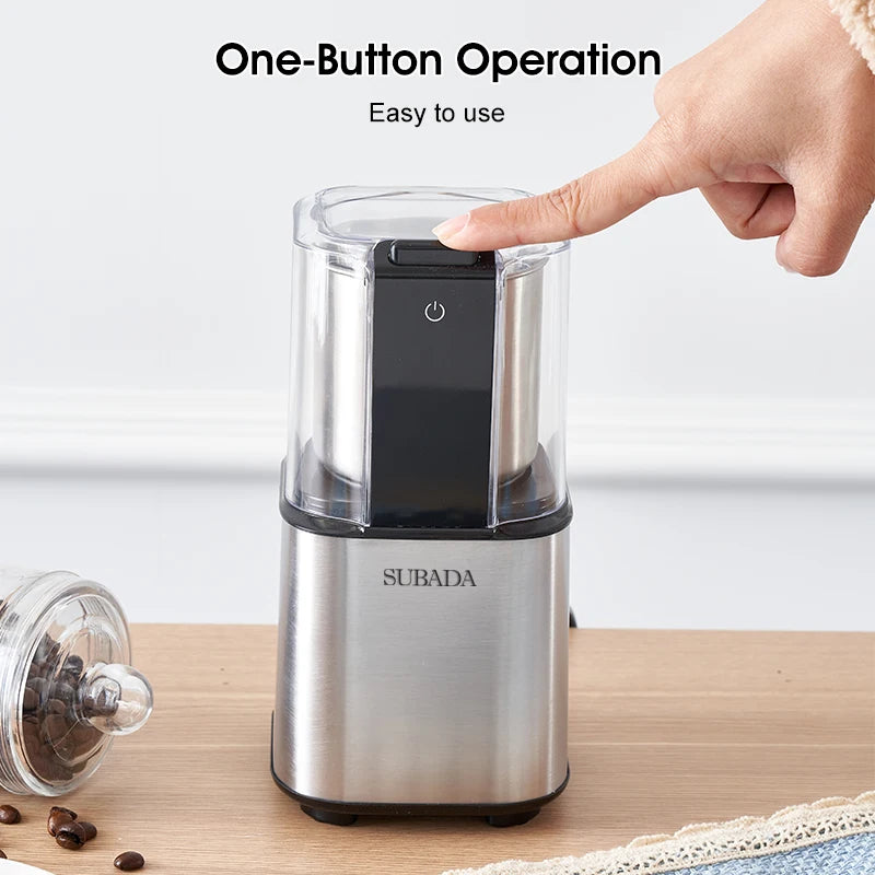 Hot Sale Portable Grinder Mill Electric Stainless Steel Coffee Bean Grinder Mixer Food Processor Blender Spice Mill