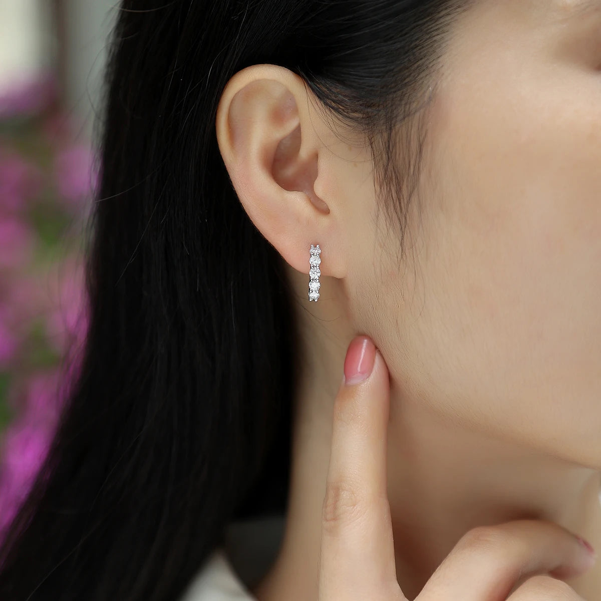 Hot Selling Moissanite Hoop Earrings S925 Silver 18K Gold Plated Factory Direct D Color VVS Custom Jewelry Earrings