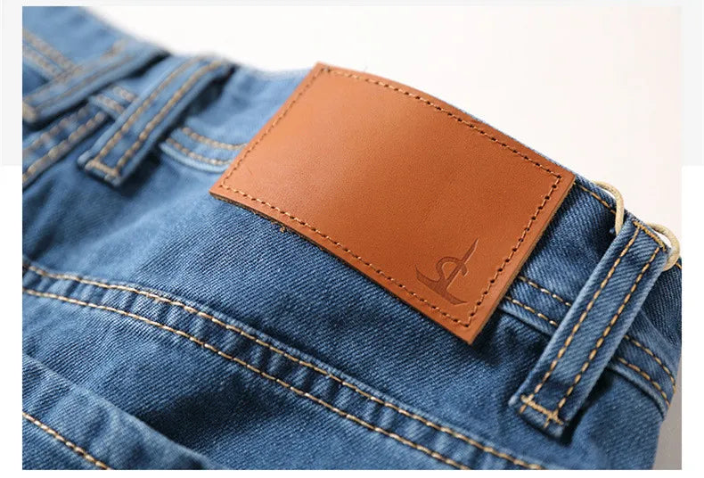 42 44 46 48 large size men's loose denim jeans autumn and winter brand clothing high quality anti-theft zipper pocket jeans