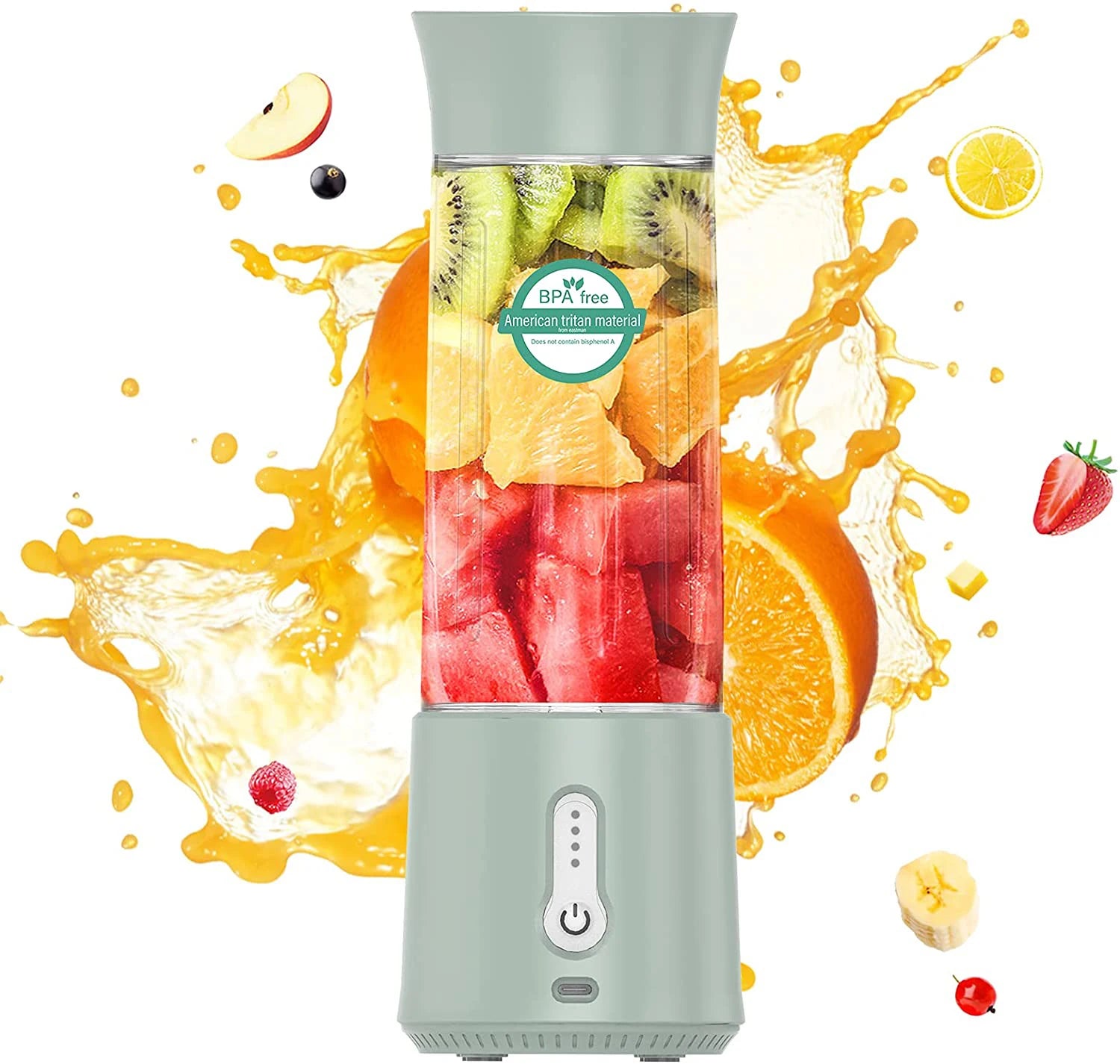 Patent A7 Fresh Juice Portable Blenders Mini Fresh Fruit Smoothie Milkshake Mixer Licuadora Portatil Juicer with 6blades for Gym