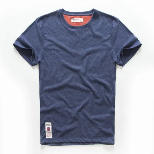Men's T-Shirt Cotton Solid Color T Shirt Men Casual O-Neck Basic T-Shirt Male High Quality Classical Tops