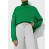 Women's Unique Design Oversized High Neck Sweater for Winter Casual Style with Logo on Back