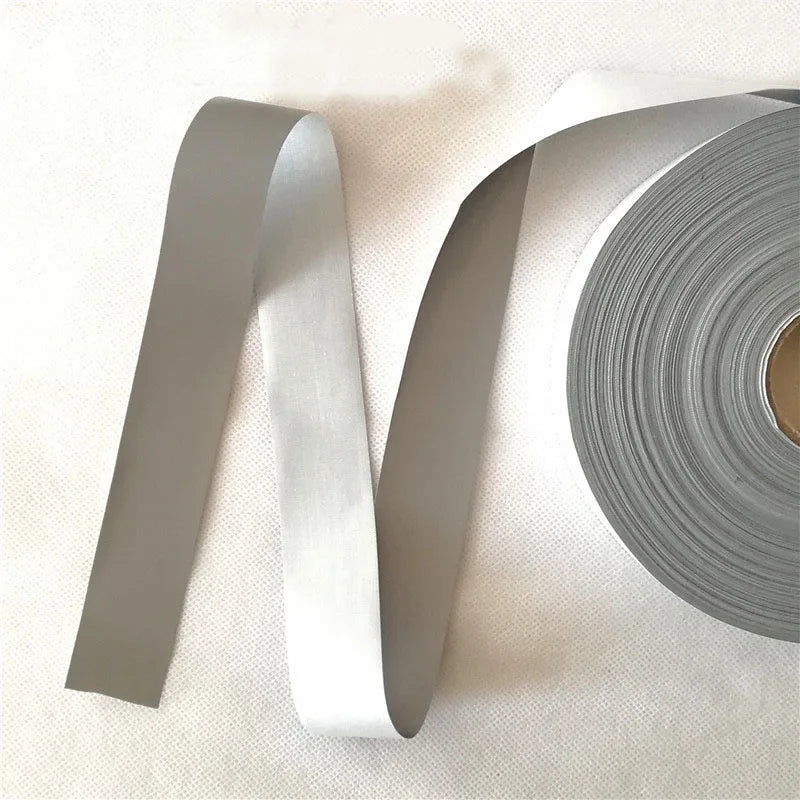 High Visibility Grade Sew On Reflective Fabric Tape Ribbon For Clothing Cap Bag For Visibility Safety Use Material