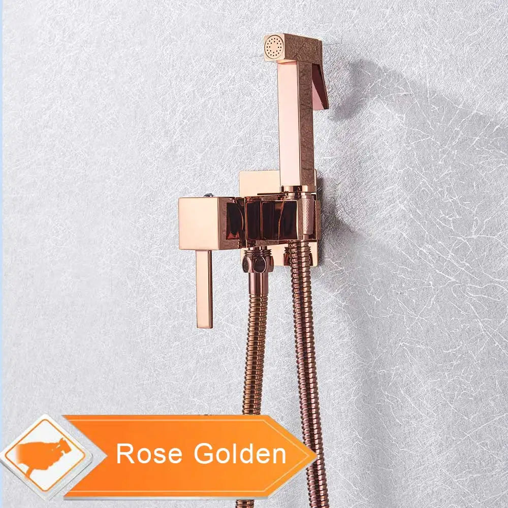 Rozin Black Bidet Faucets Wall Mounted Bathroom Shower Tap Bidet Toilet Sprayer Bidet toilet Washer Mixer Faucet