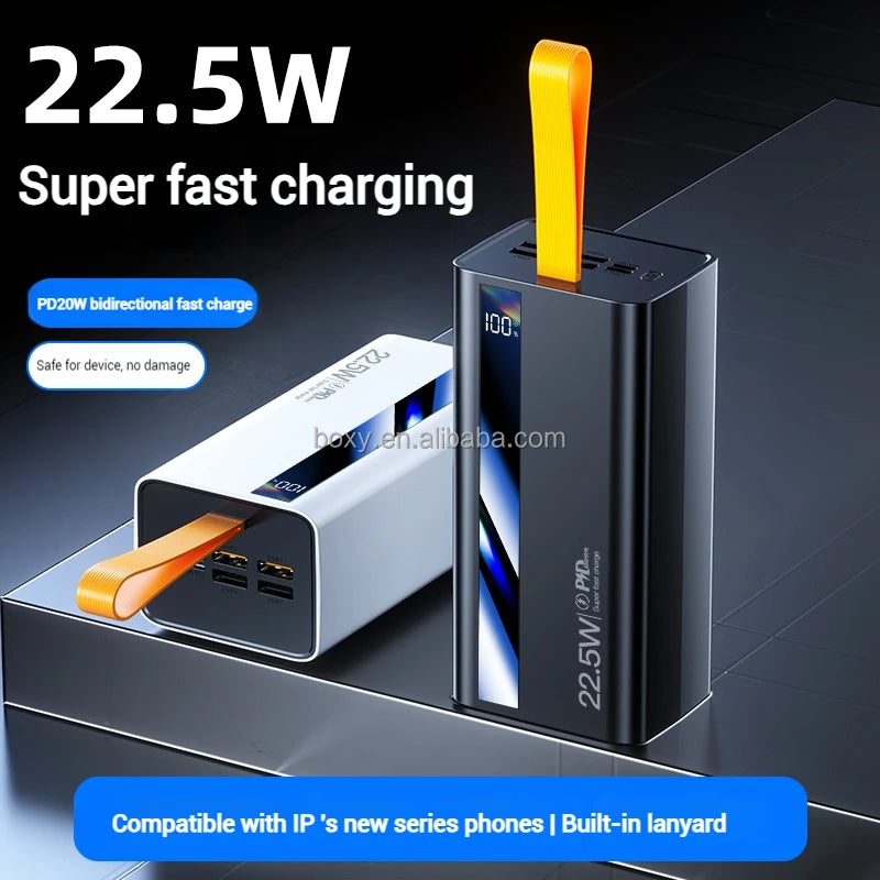 Large Capacity 50000mAh Power Bank 22.5W Fast Charging for Multiple Devices OEM/ODM Supported