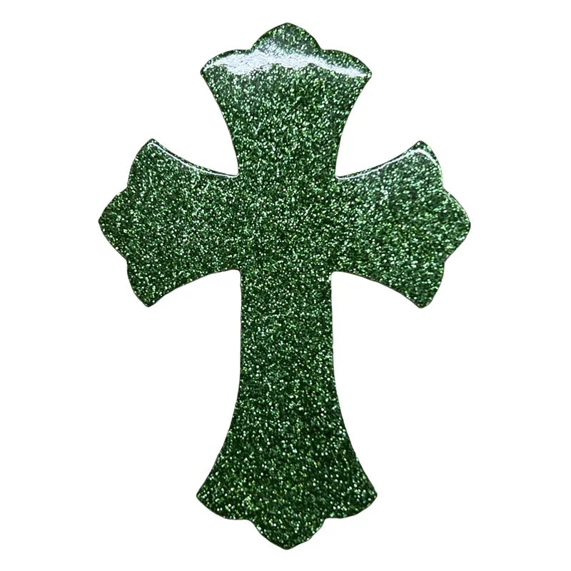4.5*6.5cm Sheepskin Leather Patch With Cross Shaped Leather Label Genuine Leather DIY With Multiple Colors-106-182